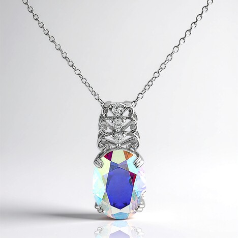 Collana in argento con Quarzo Moonlight