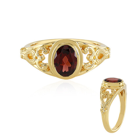 Mosambik-Granat-Silberring