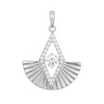 Zilveren hanger met een zirkoon