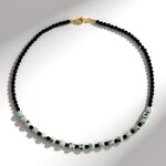 Collana in argento con Diaspro Kiwi (Riya)