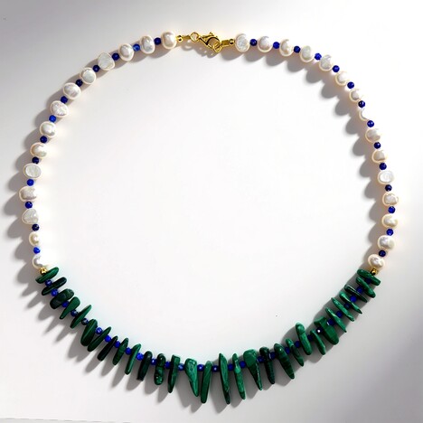 Collana in argento con Ematite Dorata