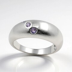 Anello in argento con Zaffiro Ceylon Porpora (non riscaldato)