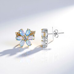 Orecchini in argento con Opale di Welo