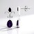 Boucles d'oreilles en argent et Améthyste de Zambie