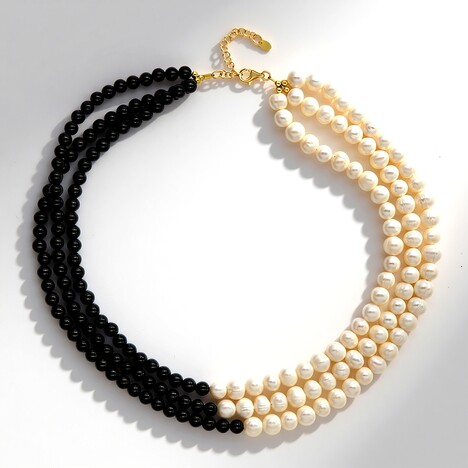 Collana in argento con Onice Nero
