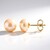 Orange Freshwater Pearl Silver Earrings (TPC)