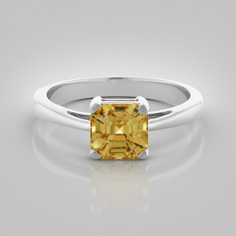 Anello in argento con Zircone Giallo