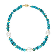 Blauer Atacama-Opal-Silberhalskette