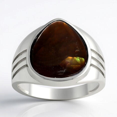 Anello in argento con Agata di Fuoco