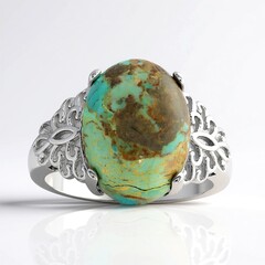 Anillo en plata con Turquesa