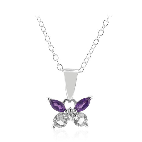 Collana in argento con Ametista Zambiana