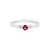 Noble Red Spinel Silver Ring