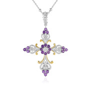 Sambia-Amethyst-Silberhalskette (Dallas Prince Designs)