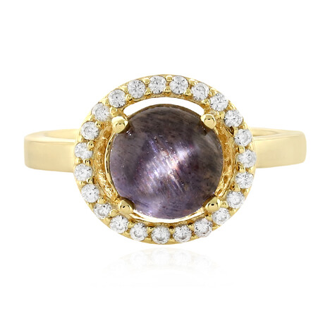 Sonnenstein-Katzenauge-Silberring