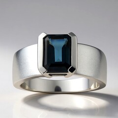 Anello in argento con Topazio Blu Londra