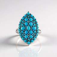 Anello in argento con Turchese Sleeping Beauty (Faszination Türkis)