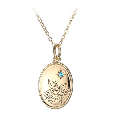 Collana in argento con Topazio Blu Svizzero