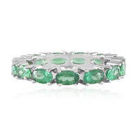 Anello in argento con Apatite Verde
