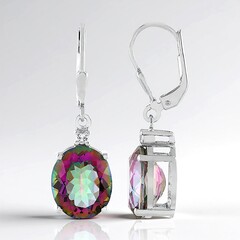 Orecchini in argento con Quarzo Mistico