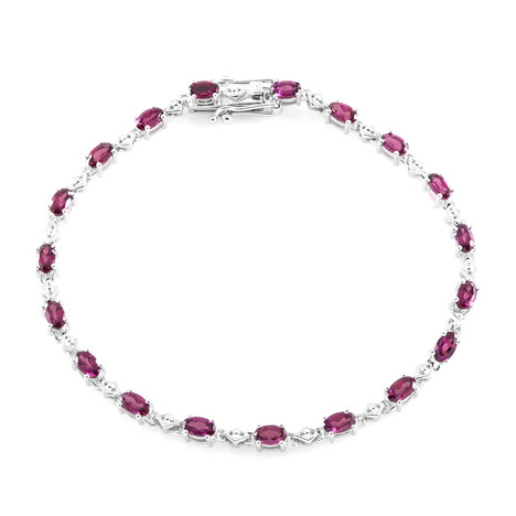 Rhodolite Silver Bracelet