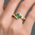 Russian Emerald Silver Ring (Adela Silber)
