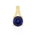Zilveren hanger met een Madagaskar Blauwe Saffier