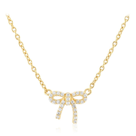 Zilveren halsketting met zirkonen