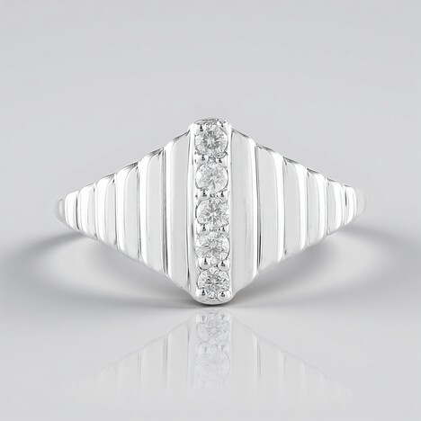 Anello in argento con Diamante I2 (H)