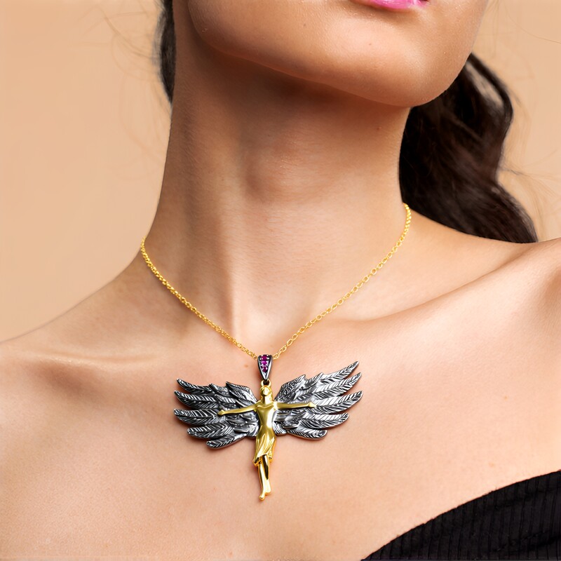 Burmese Ruby Silver Necklace (Gems en Vogue)