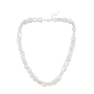 Zilveren halsketting met Keshi parels (TPC)