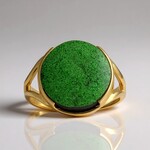 Anello in argento con Uvarovite (Bali Barong)