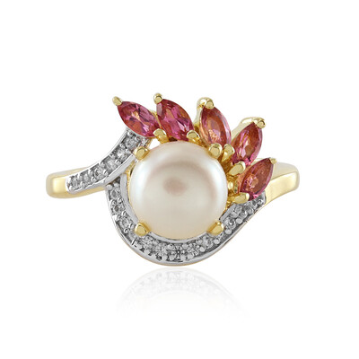 Anello in argento con Perla d'Acqua Dolce Bianca