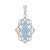 Brasilianischer Aquamarin-Silberanhänger