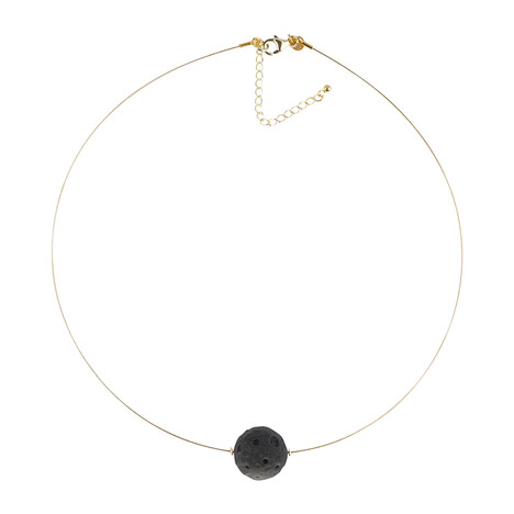 Silberglanz-Obsidian-Edelstahlhalskette