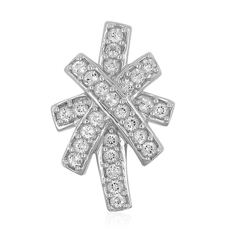 Weißer Topas-Silberanhänger