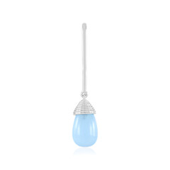 Zilveren hanger met een Blauwe Onyx (MONOSONO COLLECTION)