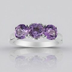 Anello in argento con Ametista