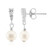 Pendientes en plata con Perla blanca Freshwater