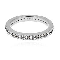Zilveren ring met I3 Champagne Diamanten