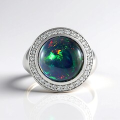 Anello in argento con Opale Mezezo