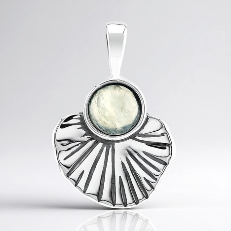 Ciondolo in argento con Prehnite