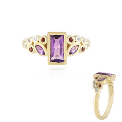 Anello in argento con Ametista Zambiana