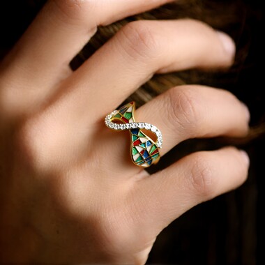 Zircon Silver Ring (Adela Silber)