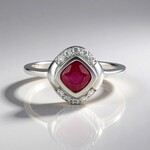 Anello in argento con Rubino del Madagascar