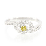 Anillo en plata con Turmalina cuprífera