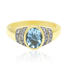 Gouden ring met een Medina Aquamarijn