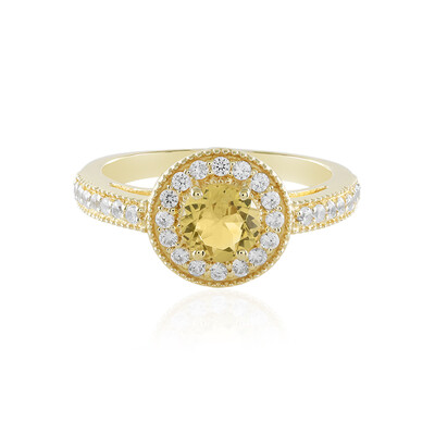 Anello in argento con Berillo Giallo