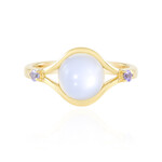 Anello in argento con Pietra di Luna Bianca (KM by Juwelo)