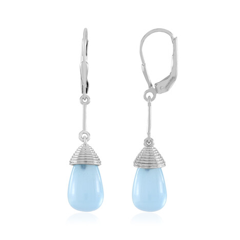 Zilveren oorbellen met Blauwe Onyxen (MONOSONO COLLECTION)