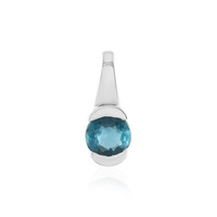 Ciondolo in argento con Cianite Blu Foglia di Tè